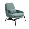 Faux Leder Cotton Leinen Lounge Stühle und Fußstütze